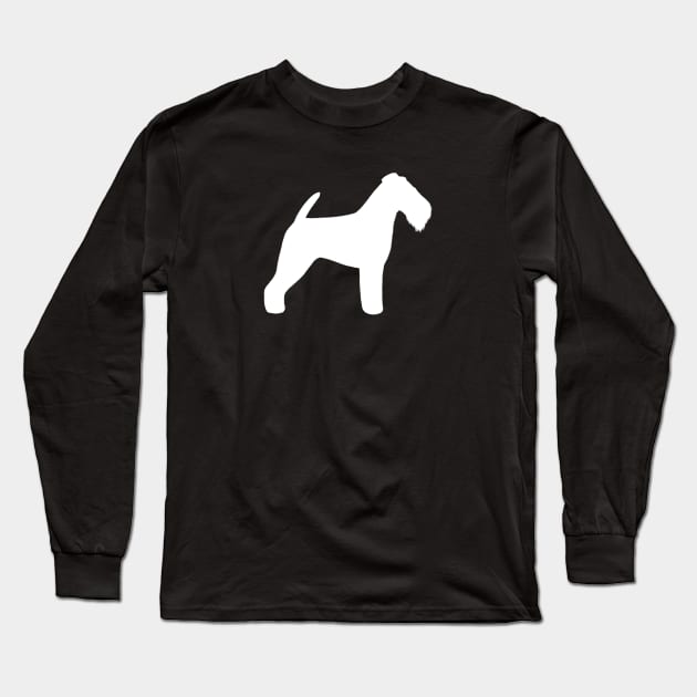 Welsh Terrier Silhouette Long Sleeve T-Shirt by Coffee Squirrel